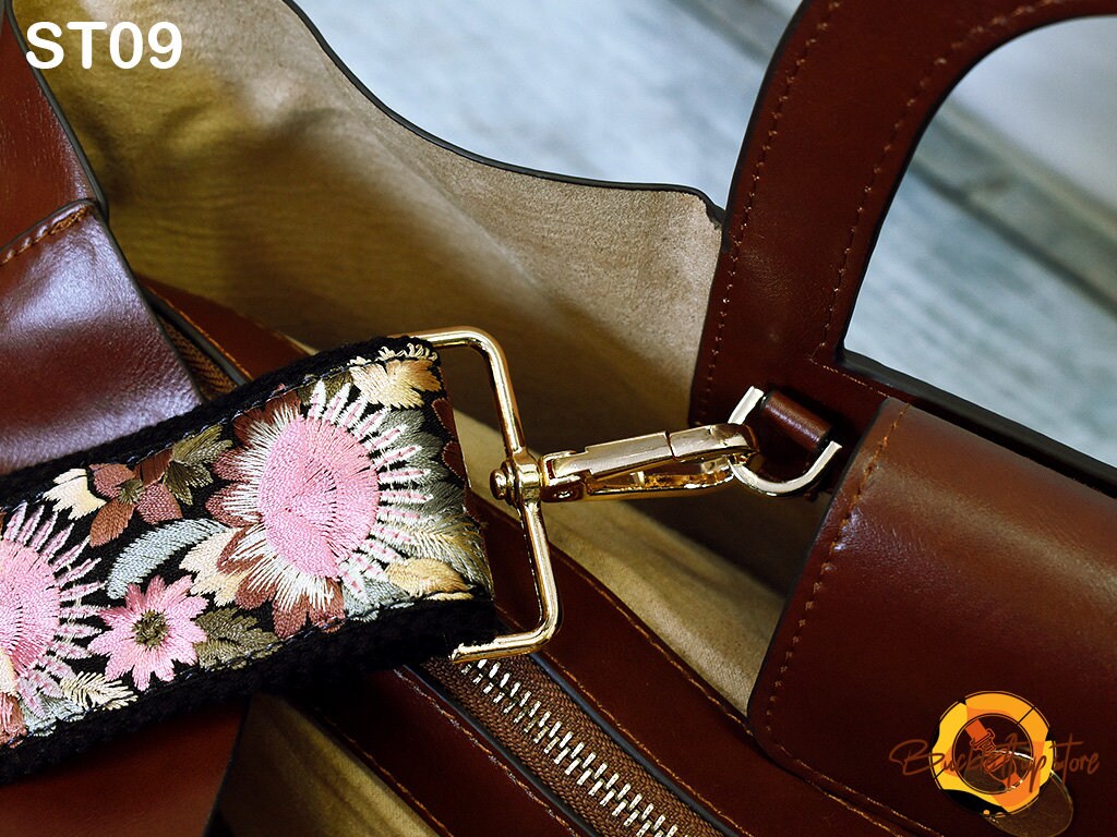 Embroidered Purse Strap Crossbody Strap for Purses Boho Bags Strap Embroidery Replacement Strap Boho Guitar Strap Handbag Strap gift for her