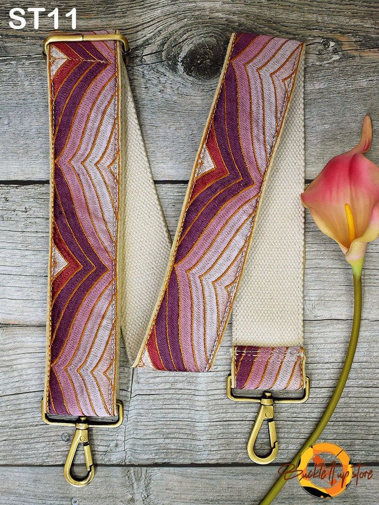 Embroidery Replacement Strap Purse Strap Crossbody Strap for Purses Embroidered Boho Bags Strap Boho Guitar Strap Handbag Strap gift for her