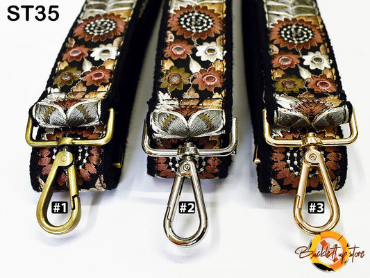 Embroidery Replacement Strap Purse Strap Boho Crossbody Strap for Tote Bags Messenger Handbag Strap Embroidered Guitar Strap Gift for Sister