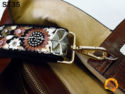 Embroidery Replacement Strap Purse Strap Boho Crossbody Strap for Tote Bags Messenger Handbag Strap Embroidered Guitar Strap Gift for Sister