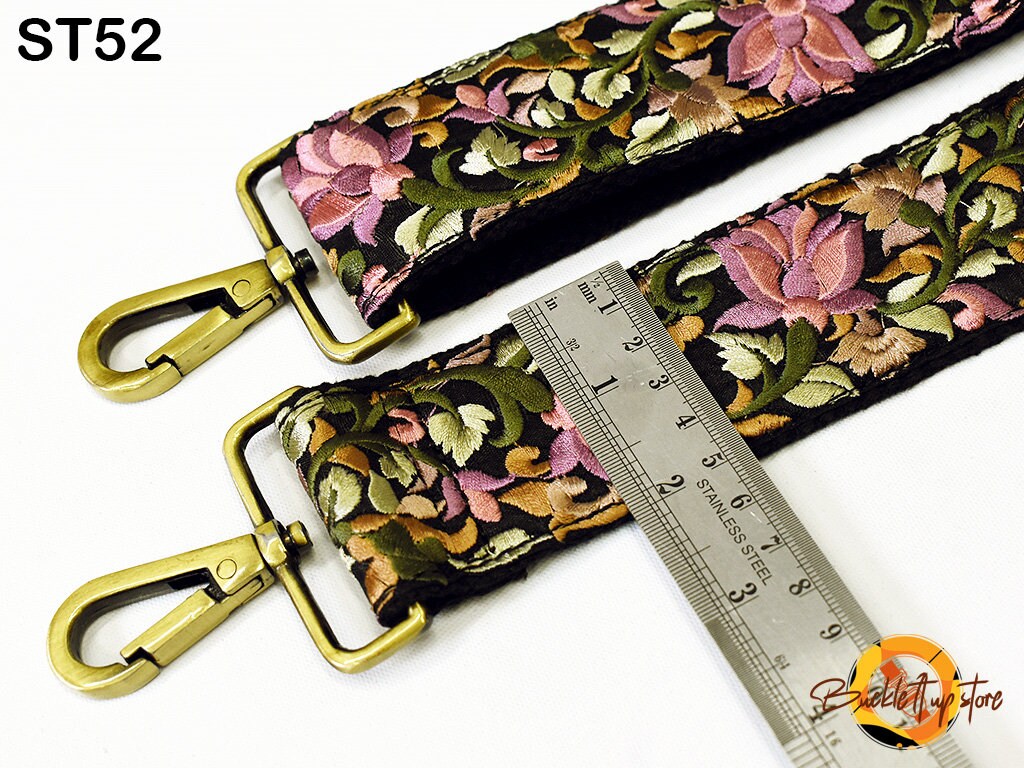 Embroidery Replacement Strap Purse Strap Crossbody Strap for Purses Embroidered Boho Bags Strap Boho Guitar Strap Handbag Strap gift for her