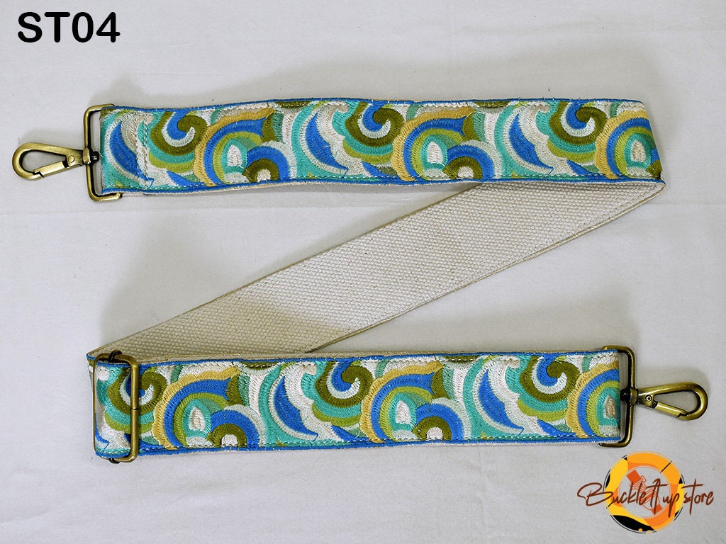Embroidered Purse Strap Crossbody Strap for Purses Boho Bags Strap Embroidery Replacement Strap Boho Guitar Strap Handbag Strap gift for her