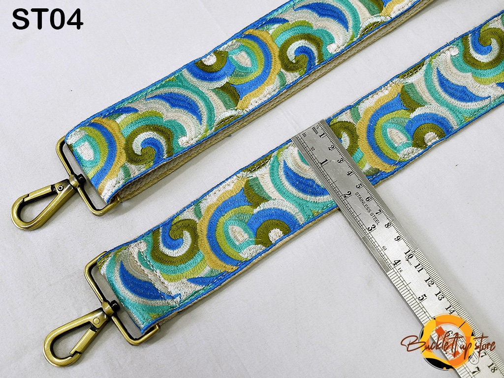 Embroidered Purse Strap Crossbody Strap for Purses Boho Bags Strap Embroidery Replacement Strap Boho Guitar Strap Handbag Strap gift for her