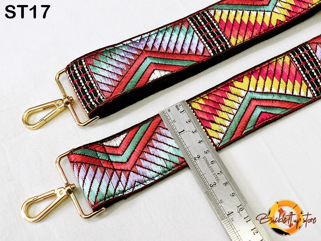 Embroidered Purse Strap Crossbody Strap for Purses Boho Bags Strap Embroidery Replacement Strap Boho Guitar Strap Handbag Strap gift for her