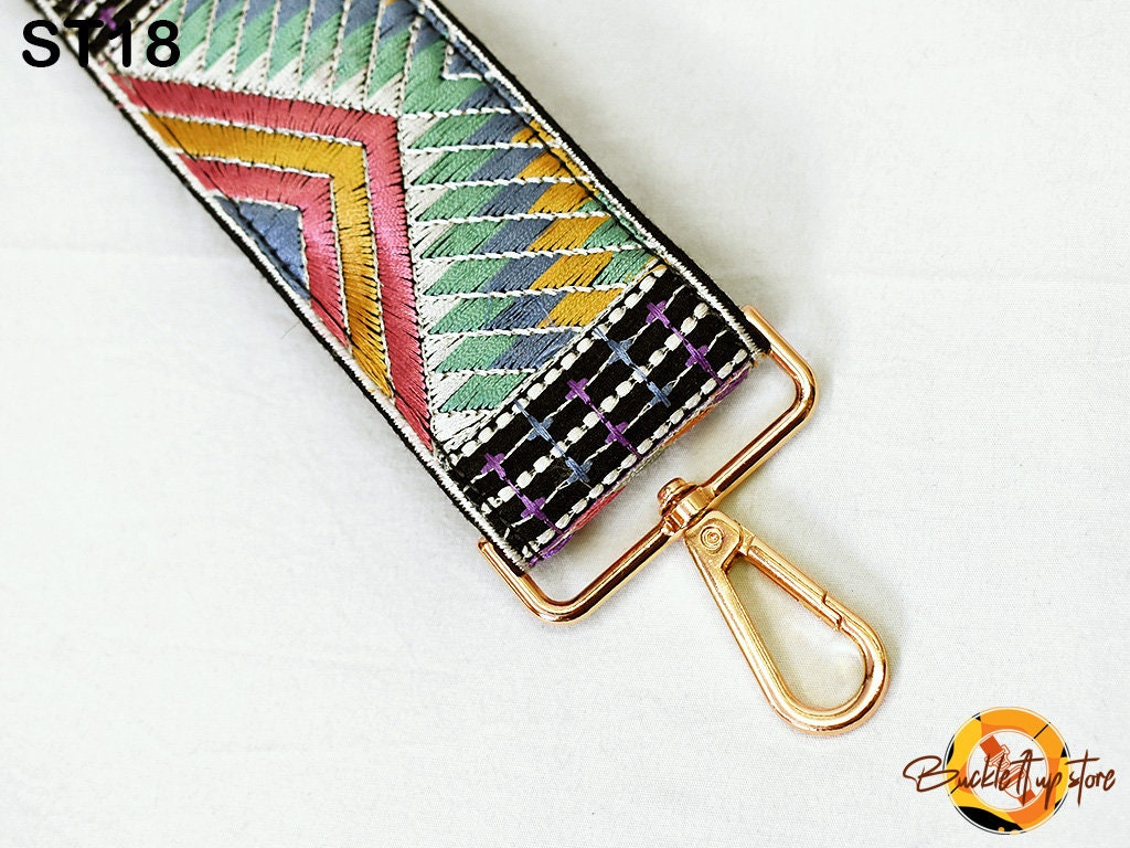 Embroidered Purse Strap Crossbody Strap for Purses Boho Bags Strap Embroidery Replacement Strap Boho Guitar Strap Handbag Strap gift for her