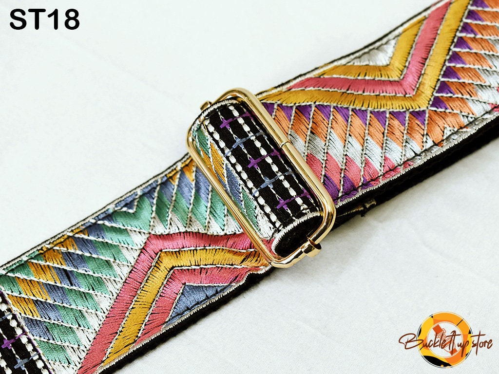 Embroidered Purse Strap Crossbody Strap for Purses Boho Bags Strap Embroidery Replacement Strap Boho Guitar Strap Handbag Strap gift for her