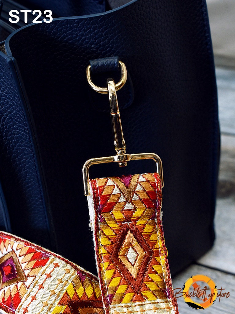 Embroidered Purse Strap Crossbody Strap for Purses Boho Bags Strap Embroidery Replacement Strap Boho Guitar Strap Handbag Strap gift for her