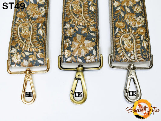 Embroidered Purse Strap Crossbody Strap for Purses Handbag Boho Bag Strap Floral Embroidery Replacement Strap Boho Guitar Strap Gift for her