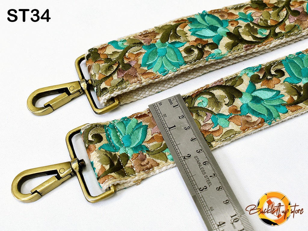 Vintage Purse Strap, Embroidered Purse Strap Crossbody Strap for Purses Boho Bags Strap Embroidery Replacement Strap Boho Guitar Strap Handbag Strap gift for her