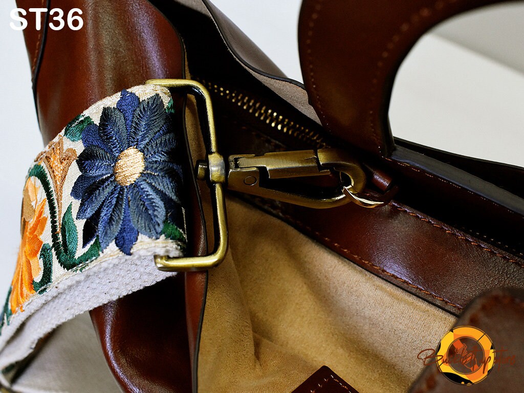 Embroidered Purse Strap Crossbody Strap for Purses Boho Bage Strap Embroidery Replacement Strap Boho Guitar Strap Handbag Strap gift for her