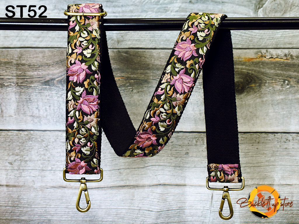 Embroidery Replacement Strap Purse Strap Crossbody Strap for Purses Embroidered Boho Bags Strap Boho Guitar Strap Handbag Strap gift for her
