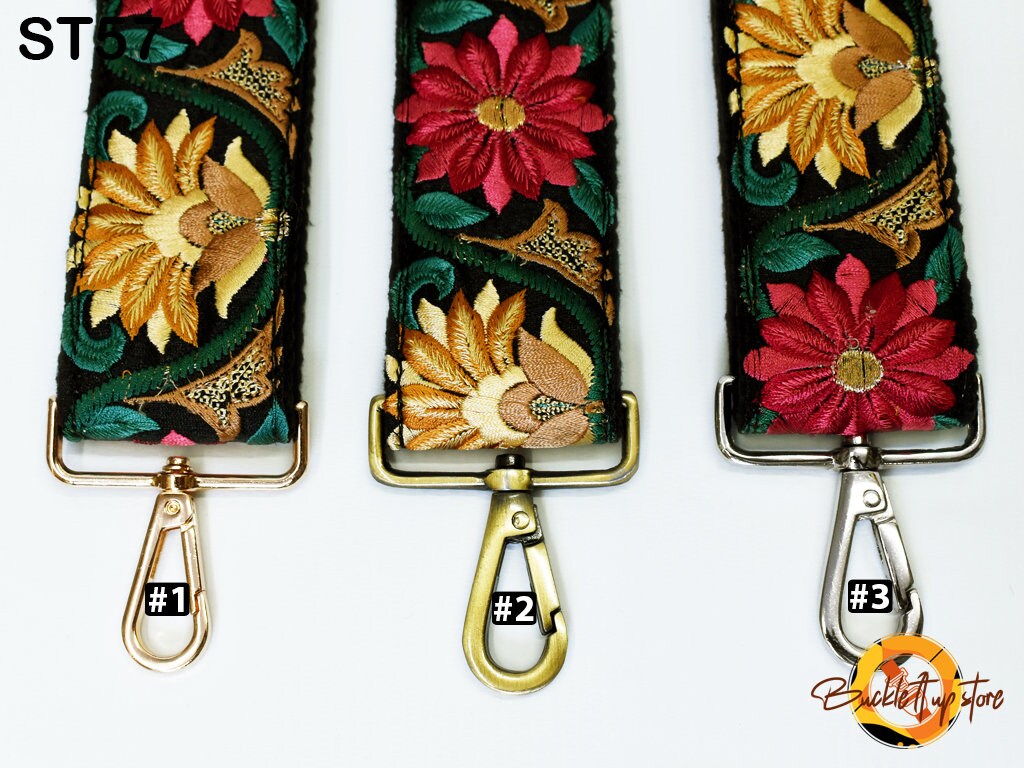 Embroidery Replacement Strap Purse Strap Crossbody Strap for Purses Embroidered Boho Bags Strap Boho Guitar Strap Handbag Strap gift for her