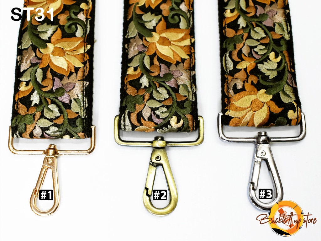Strap Replacement - Embroidery Replacement Strap Purse Strap Crossbody Strap for Purses Embroidered Boho Bags Strap Boho Guitar Strap Handbag Strap gift for her