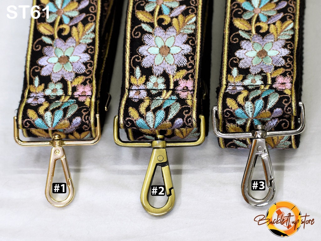 Shoulder Bag Strap, Embroidery Replacement Strap Purse Strap Crossbody Strap for Purses Embroidered Boho Bags Strap Boho Guitar Strap Handbag Strap gift for her