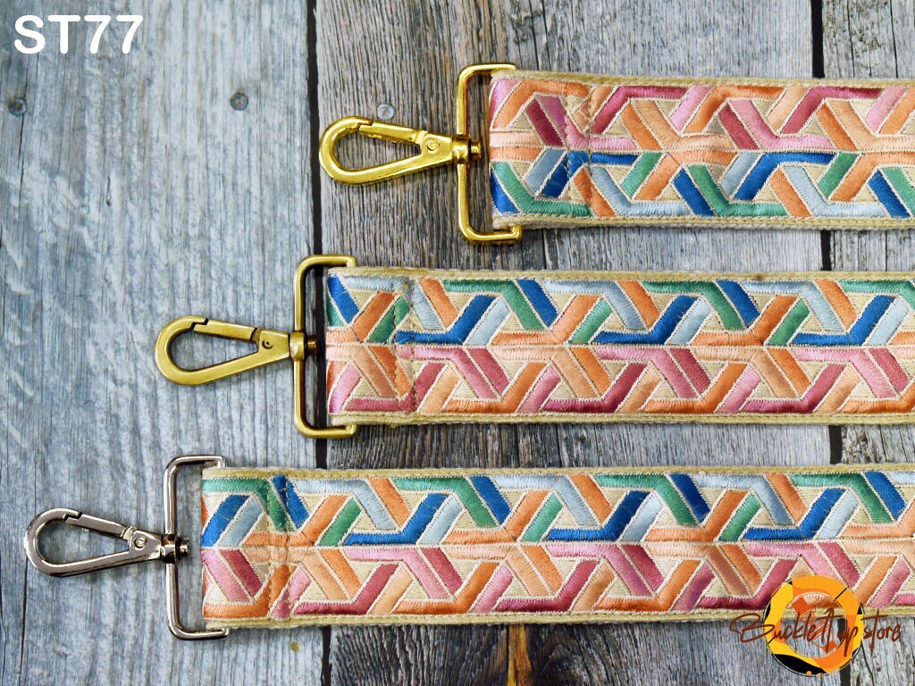 Embroidered Purse Strap Crossbody Strap for Purses Boho Bags Strap Embroidery Replacement Strap Boho Guitar Strap Handbag Strap gift for her