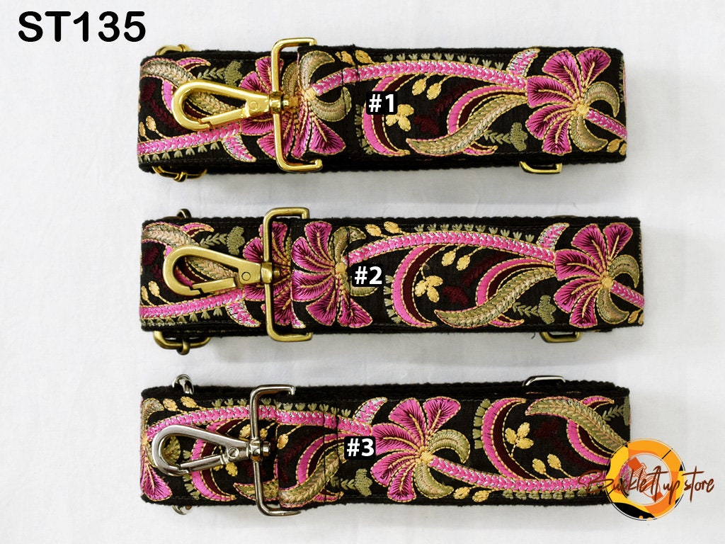 Camera Strap Crossbody Strap for Purses Embroidered Adjustable Handbag Boho Bag Strap Embroidery Replacement Strap Guitar Strap Gift for her