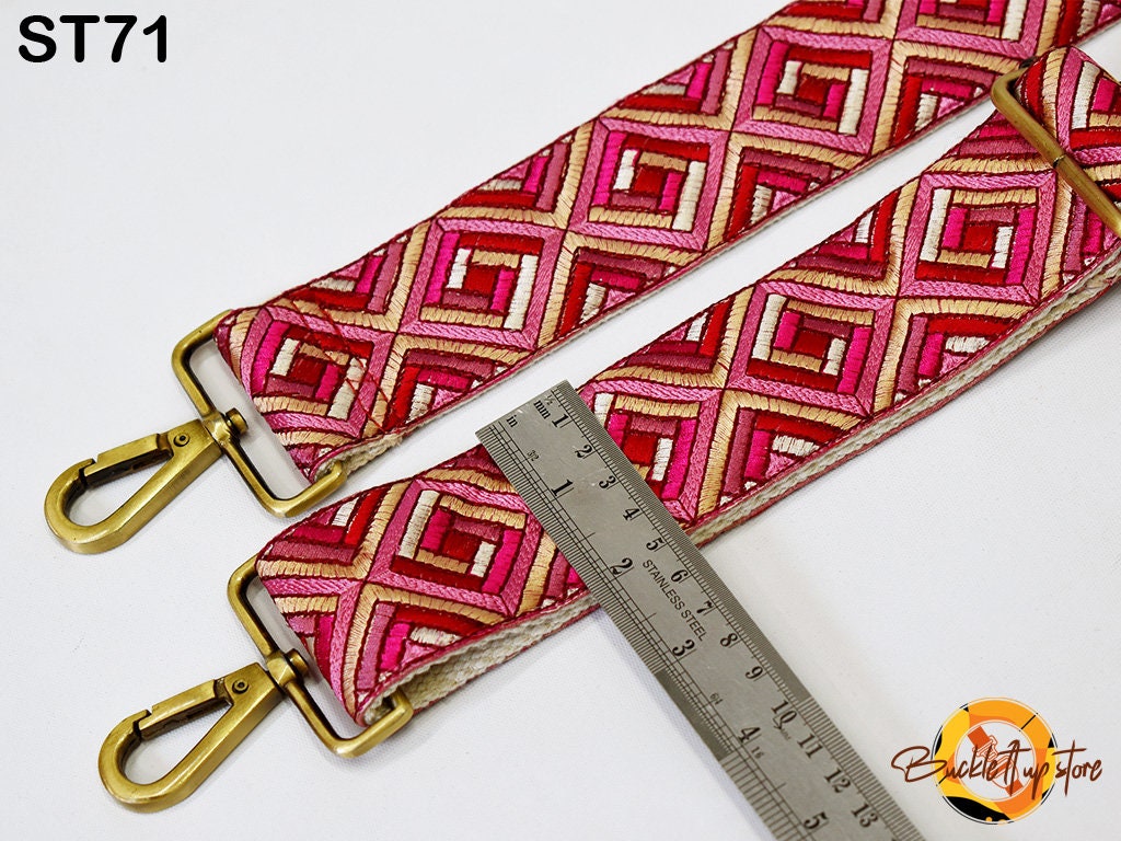 Embroidered Purse Strap Crossbody Strap for Purses Boho Bags Strap Embroidery Replacement Strap Boho Guitar Strap Handbag Strap gift for her