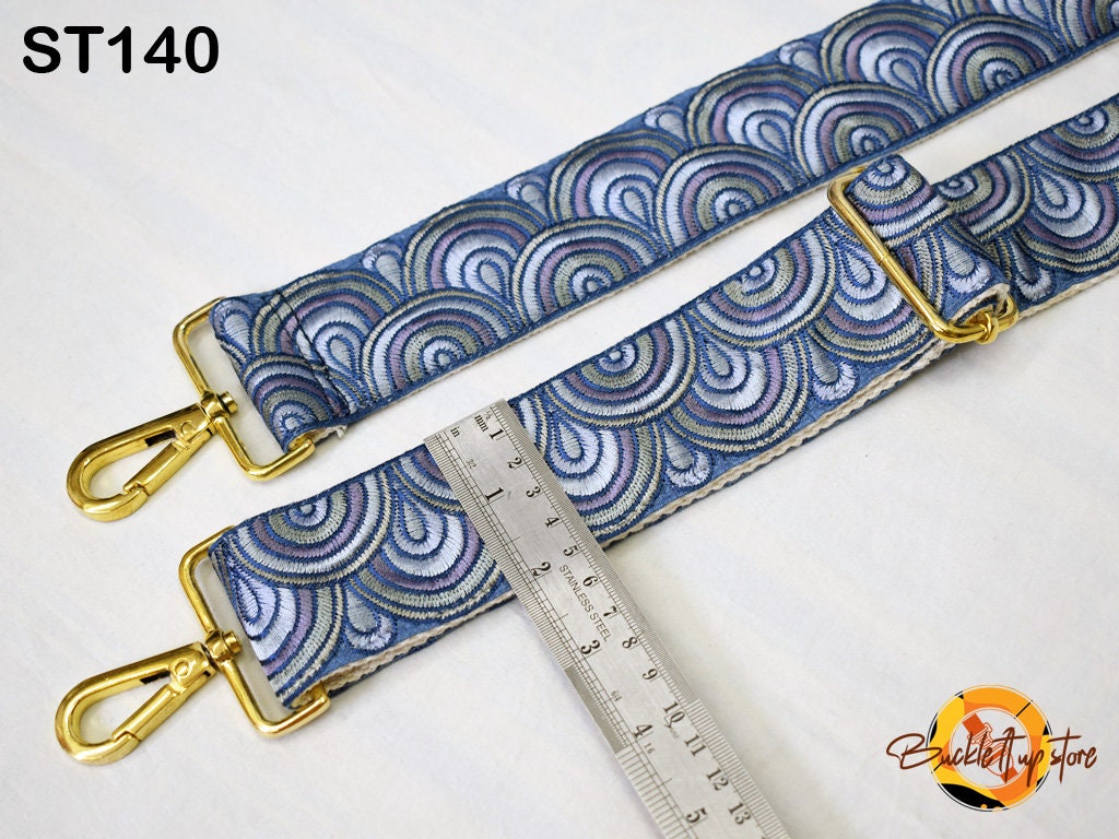 Replacement Guitar Strap Crossbody Sling Bag Strap for Purses Embroidered Adjustable Handbag Boho Strap Embroidery Camera Strap Gift for Mom