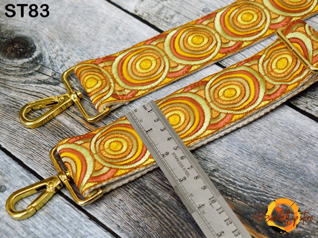 Embroidered Purse Strap Crossbody Strap for Purses Boho Bags Strap Embroidery Replacement Strap Boho Guitar Strap Handbag Strap gift for mom