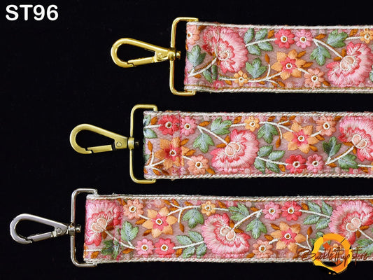 Embroidered Purse Strap Crossbody Strap for Purses Handbag Boho Bag Strap Floral Embroidery Replacement Strap Boho Guitar Strap Gift for her