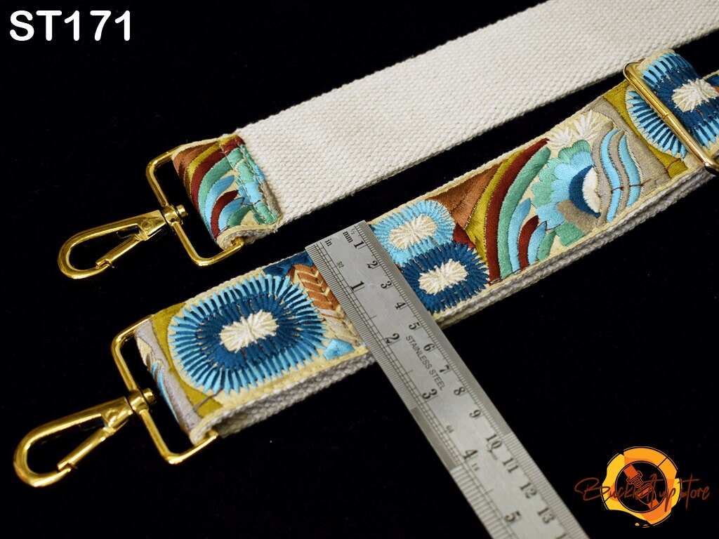 Replacement Handbag Boho Bag Strap Embroidered Camera Strap Crossbody Strap for Purses Embroidery Adjustable Guitar Strap Gift for Daughter