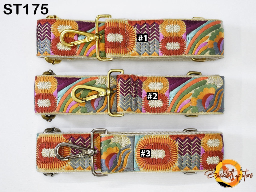 Gift for Daughter Replacement Handbag Boho Bag Strap Embroidered Camera Strap Crossbody Strap for Purses Embroidery Adjustable Guitar Strap