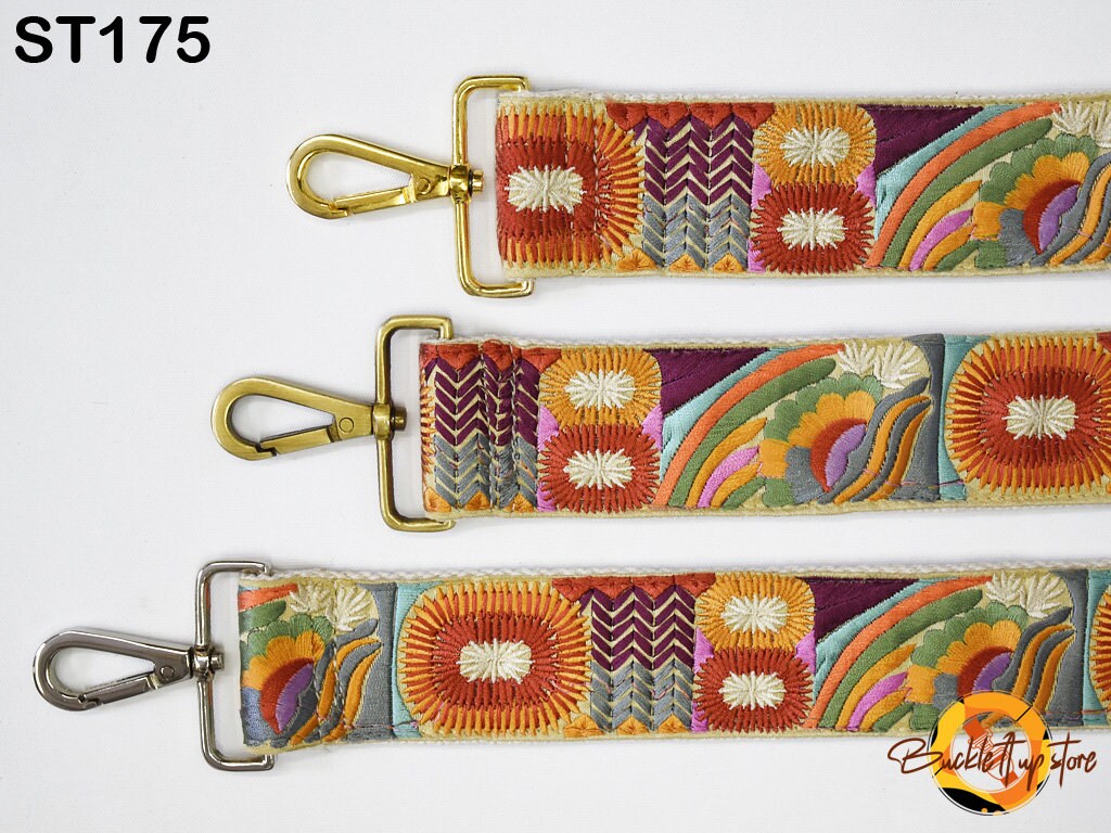 Gift for Daughter Replacement Handbag Boho Bag Strap Embroidered Camera Strap Crossbody Strap for Purses Embroidery Adjustable Guitar Strap