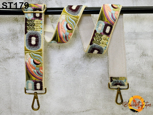 Embroidery Replacement Guitar Strap Adjustable Handbag Boho Bag Strap Camera Strap Crossbody Strap