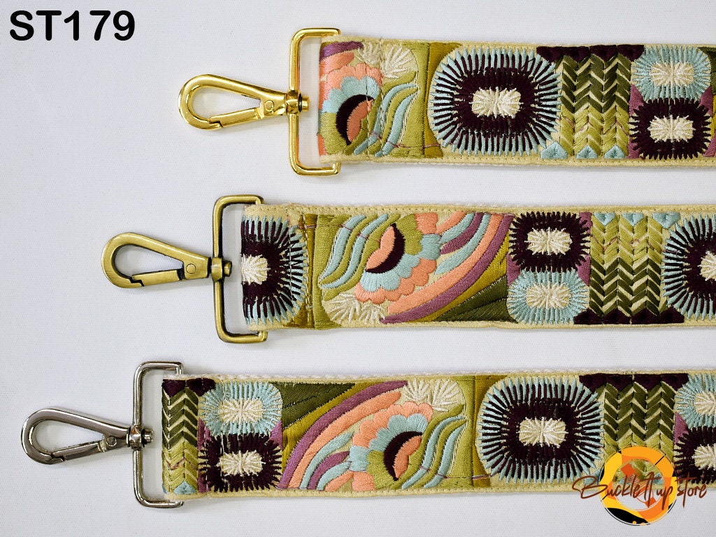 Embroidery Replacement Guitar Strap Adjustable Handbag Boho Bag Strap Camera Strap Crossbody Strap