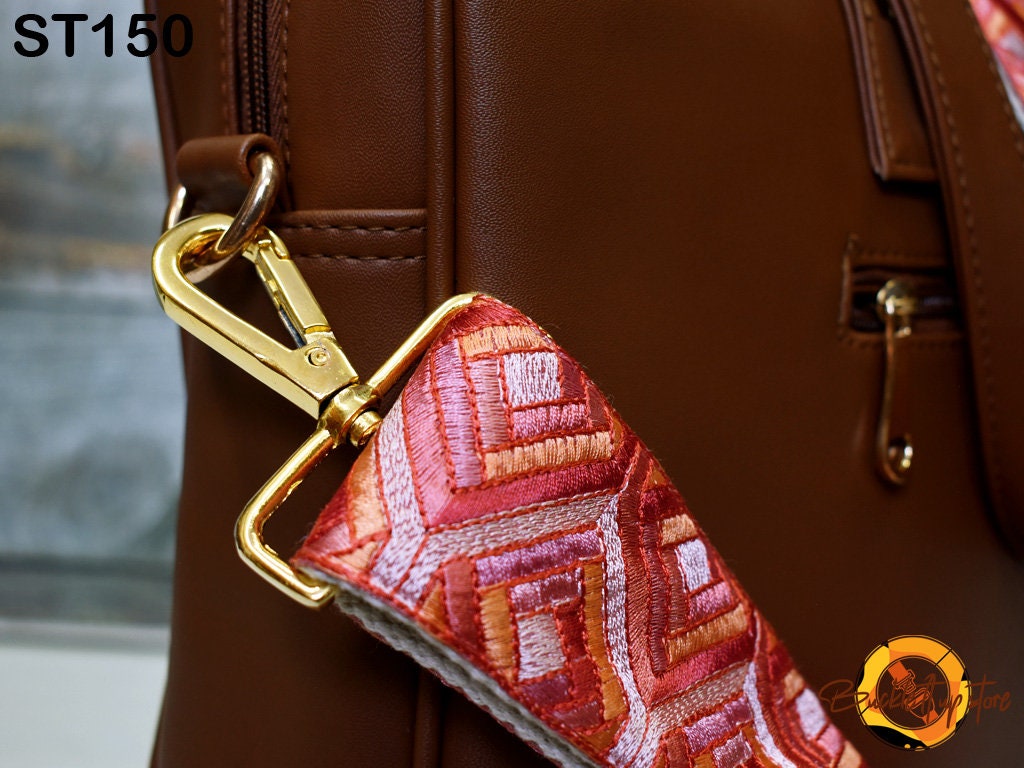 Adjustable Bohemian Sling Bag Strap Purse Strap Embroidered Crossbody Strap for Purses Replacement Guitar Strap Handbag Strap Gift for Wife