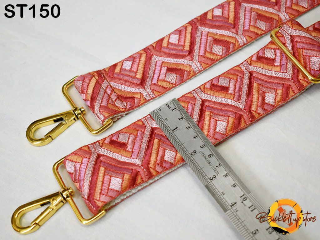 Adjustable Bohemian Sling Bag Strap Purse Strap Embroidered Crossbody Strap for Purses Replacement Guitar Strap Handbag Strap Gift for Wife