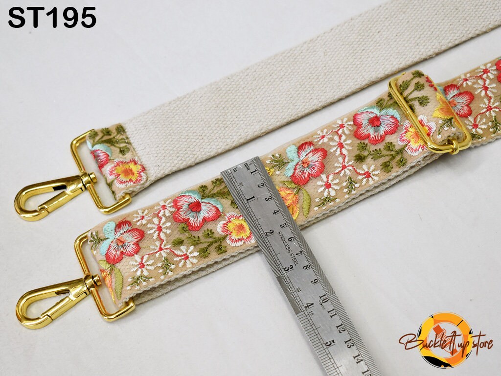 Embroidery Detachable Camera Strap Crossbody Strap for Purses Embroidered Handbag Boho Bag Strap Replacement Strap Guitar Strap Gift for her