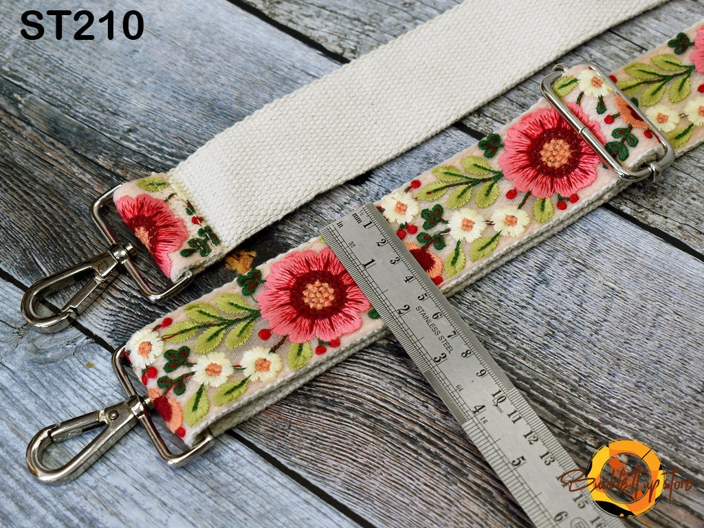 Replacement Handbag Strap Gift for Friend Embroidered Camera Strap Crossbody Boho Strap for Purses Bag Embroidery Adjustable Guitar Strap