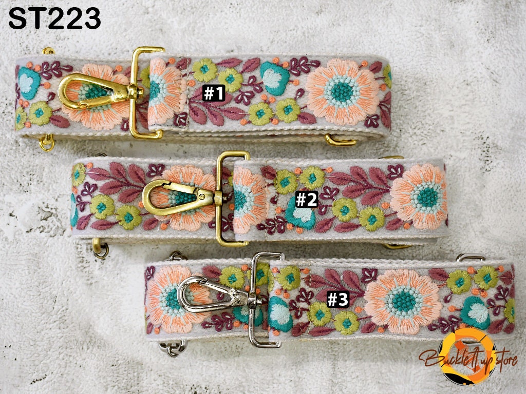 Replacement Handbag Strap Gift Friend Embroidered Camera Strap Crossbody Boho Sling Bag Strap for Purses Embroidery Adjustable Guitar Strap