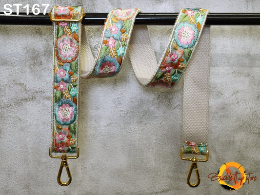 Shoulder Crossbody Straps Replacement Strap Tote Messenger Bags Strap for Purses Embroidered Boho Guitar Strap Handbag Strap Gift for Mom