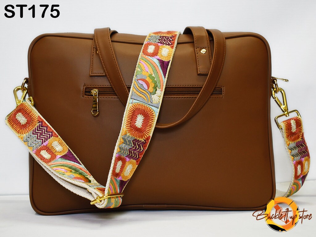 Gift for Daughter Replacement Handbag Boho Bag Strap Embroidered Camera Strap Crossbody Strap for Purses Embroidery Adjustable Guitar Strap