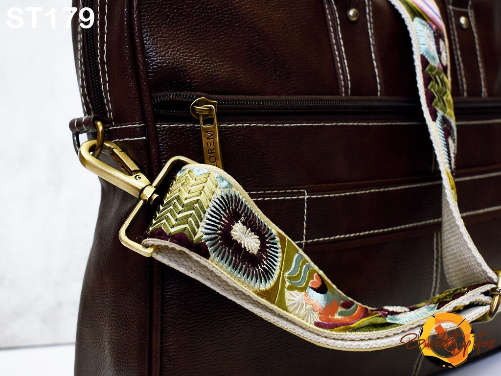 Embroidery Replacement Guitar Strap Adjustable Handbag Boho Bag Strap Camera Strap Crossbody Strap