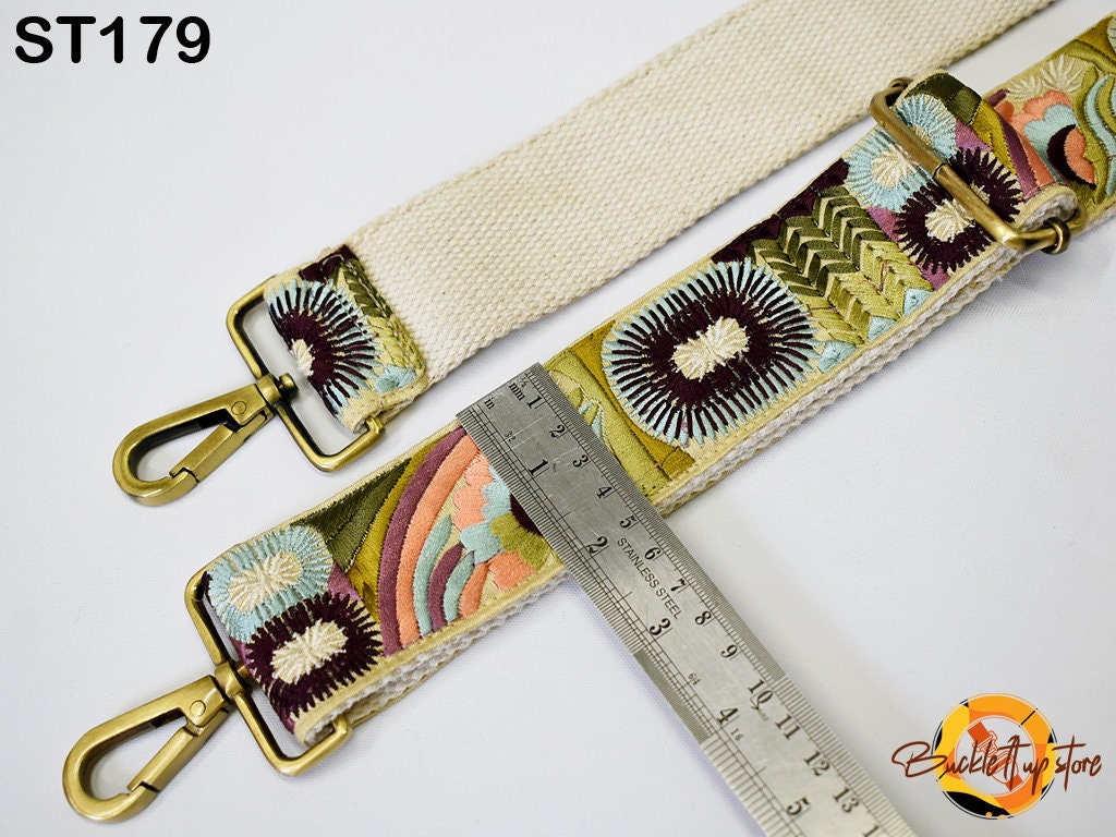 Embroidery Replacement Guitar Strap Adjustable Handbag Boho Bag Strap Camera Strap Crossbody Strap