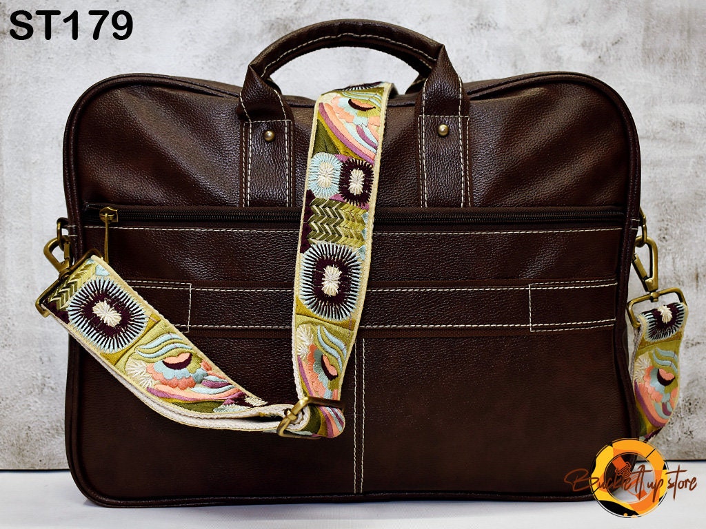 Embroidery Replacement Guitar Strap Adjustable Handbag Boho Bag Strap Camera Strap Crossbody Strap