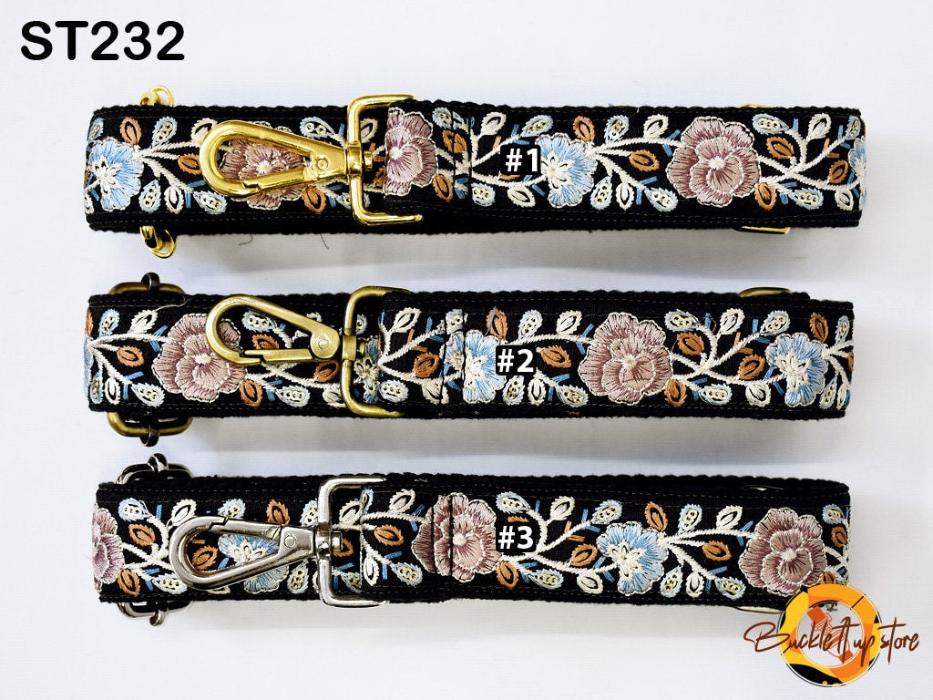 Embroidered Purse Strap Crossbody Sling Bag Strap Gift for Daughter Handbag Bag Strap Floral Embroidery Replacement Boho Guitar Camera Strap