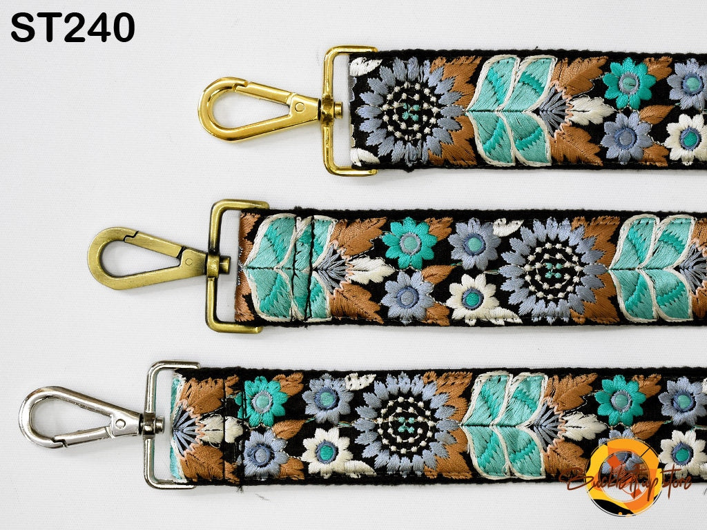 Replacement Guitar Strap Gift Friend Embroidered Purse Strap Boho Crossbody Strap for Purses Messenger Bag Embroidery Custom Handbag Strap - Buckle it up Store