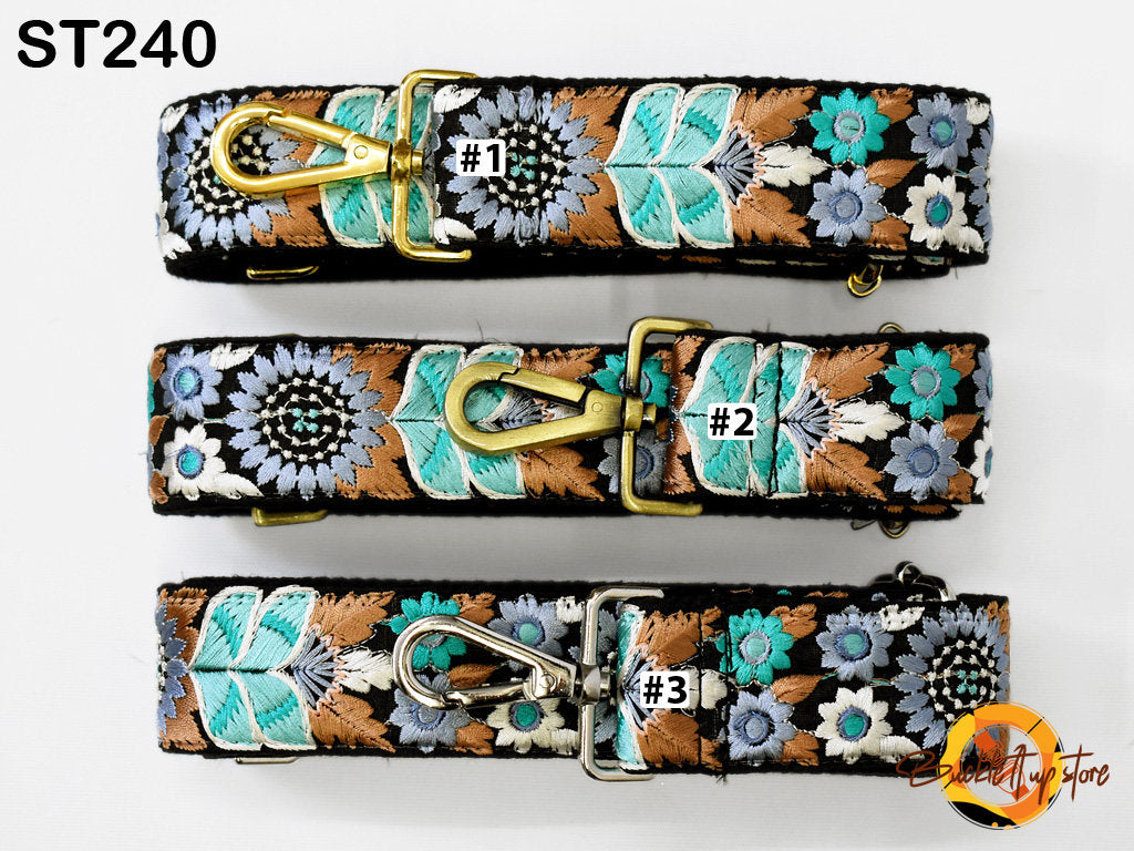 Replacement Guitar Strap Gift Friend Embroidered Purse Strap Boho Crossbody Strap for Purses Messenger Bag Embroidery Custom Handbag Strap - Buckle it up Store