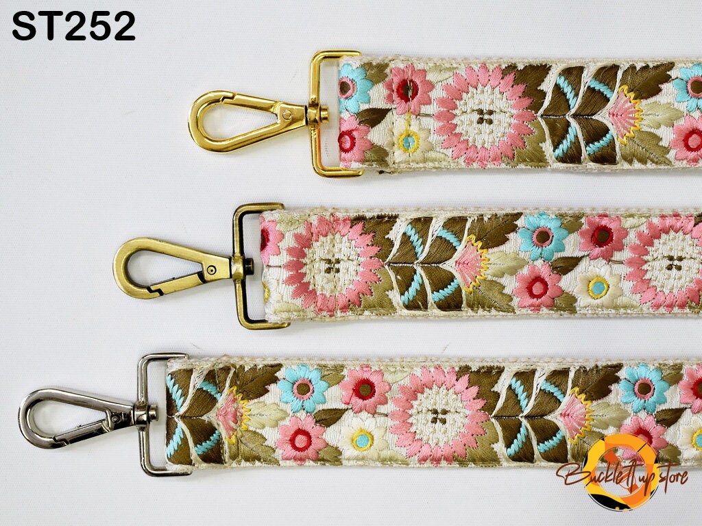 Embroidered Purse Strap Crossbody Strap for Purses Boho Bags Strap Embroidery Replacement Strap Boho Guitar Strap Handbag Strap gift for her
