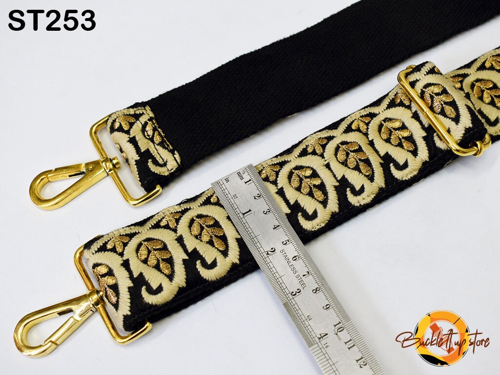 Custom Messenger Bag Handbag Strap Replacement Guitar Strap Gift Sister Embroidered Purse Strap Boho Embroidery Crossbody Strap for Purses