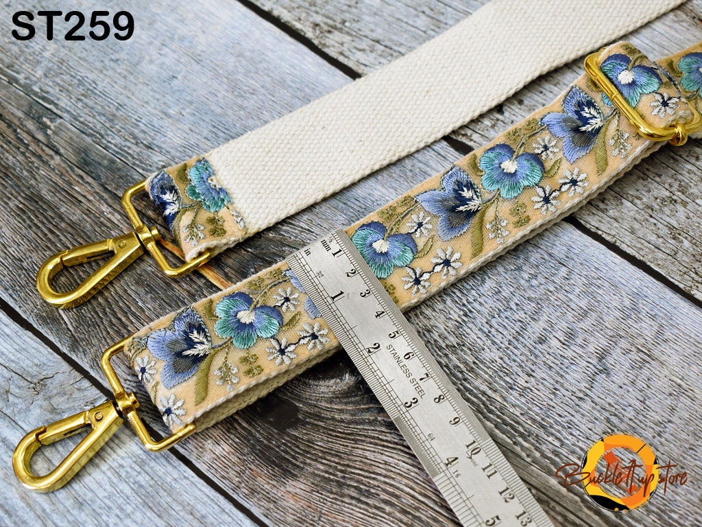 Replacement Shoulder Tote Bags Strap Gift for Mother Messenger Bag Crossbody Straps for Purses Embroidered Boho Guitar Strap Handbag Strap