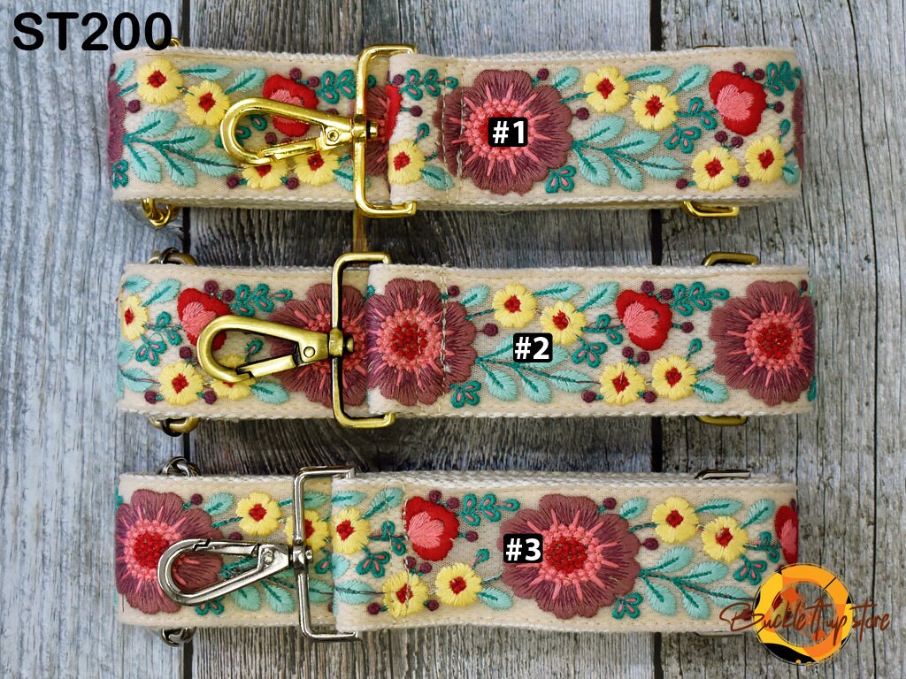Gift for Friend Replacement Handbag Boho Bag Strap Embroidered Camera Strap Crossbody Strap for Purses Embroidery Adjustable Guitar Strap