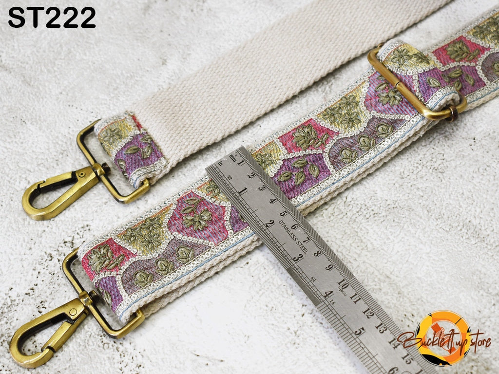 Replacement Strap Purse Strap Crossbody Adjustable Strap for Purses Embroidered Boho Bags Strap Boho Guitar Strap Handbag Strap gift for her