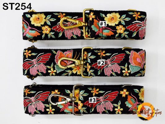 Gift for Sister Replacement Handbag Strap Embroidered Camera Strap Crossbody Boho Strap for Purses Bag Embroidery Adjustable Guitar Strap
