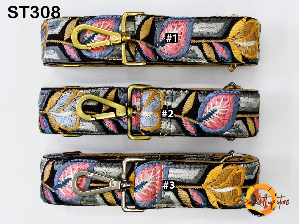Gift for Mom Embroidery Replacement Strap Purse Strap Crossbody Strap for Purses Embroidered Boho Bags Strap Boho Guitar Strap Handbag Strap - Buckle it up Store