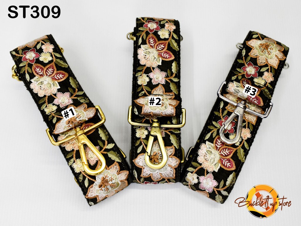 Floral Embroidery Replacement Purse Strap Crossbody Strap for Purses Embroidered Boho Bag Strap Boho Guitar Strap Handbag Strap Gift for her